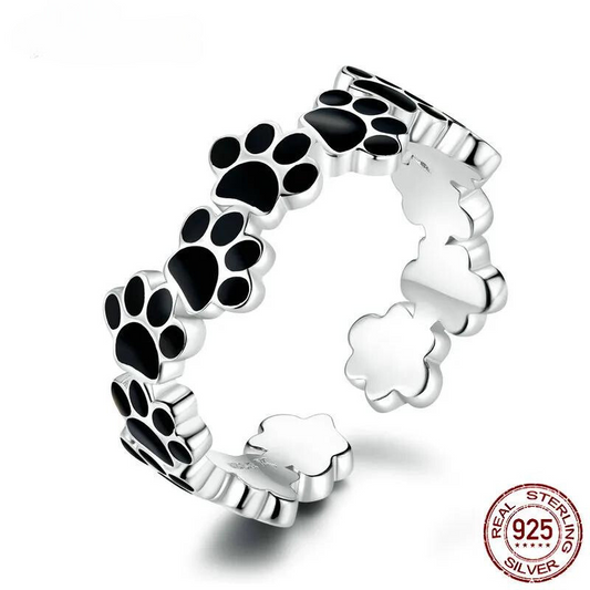 Paw Print Adjustable Ring